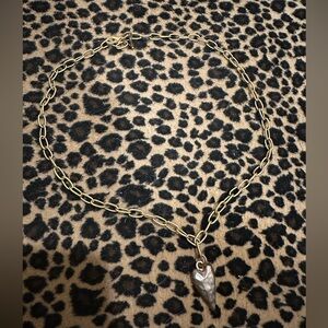 Hammered Heart Chain Necklace